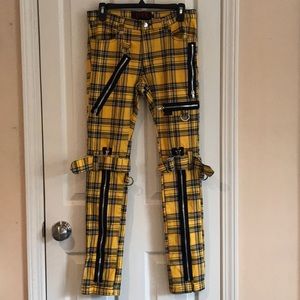 Tripp NYC plaid bondage pant